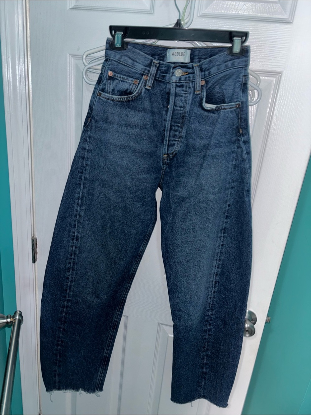 Agolde High Rise Cropped Jeans Size 23